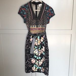 High quality very detailed fitted mid length dress